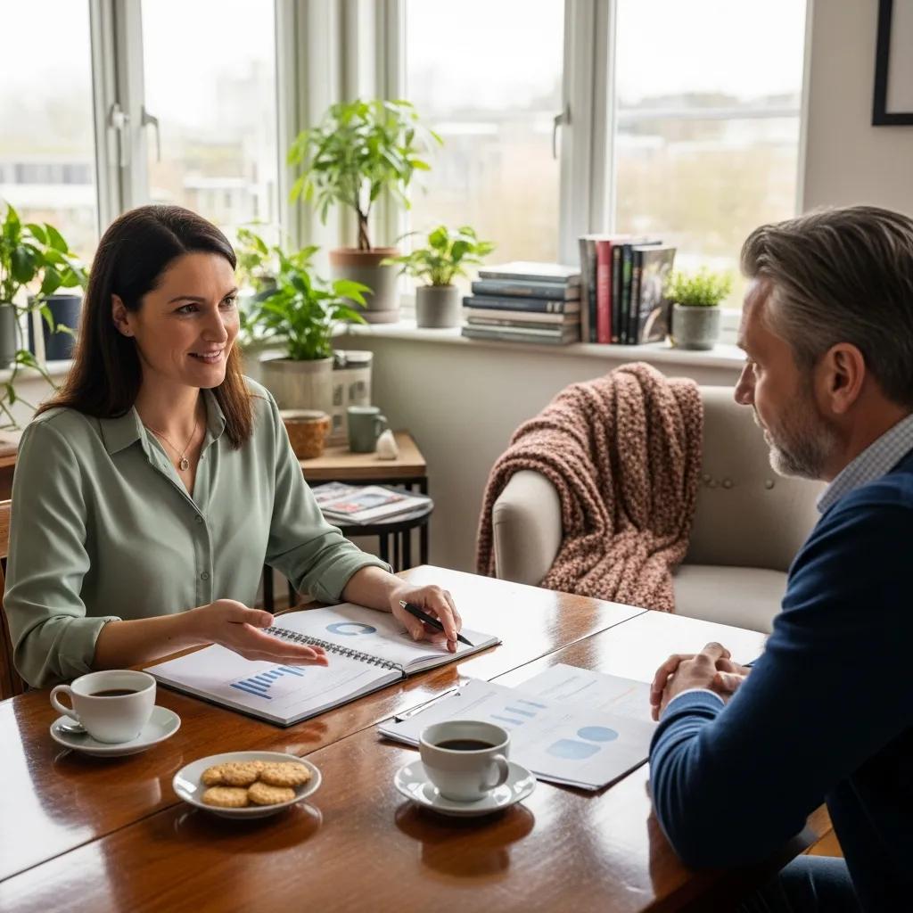 Financial advisor consulting with a high earner on wealth management principles